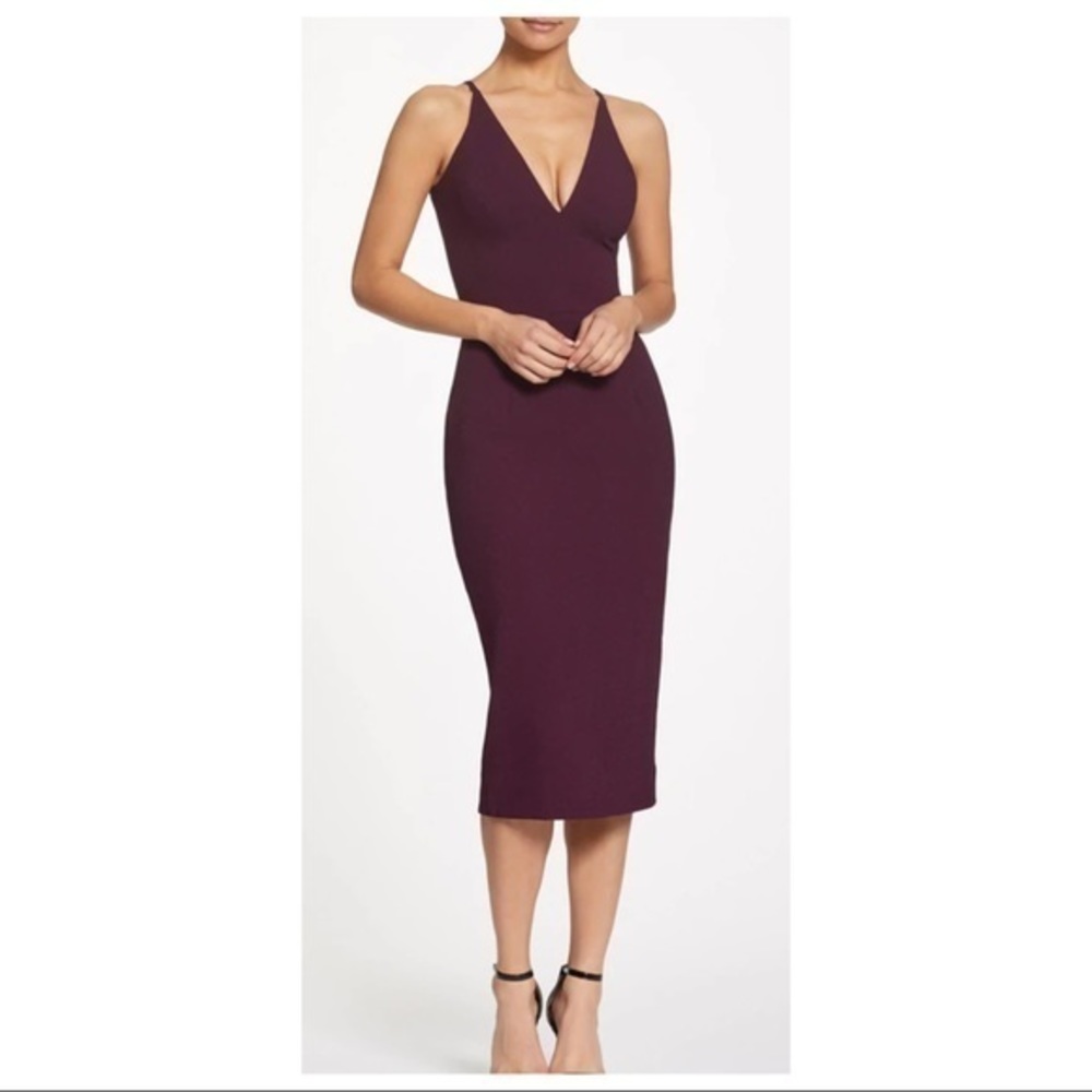 Dress The Population Lyla Dress Plum XXS